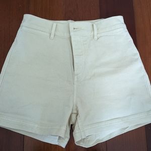 Creme high waisted shorts